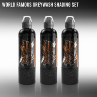 Краска World Famous Tattoo Ink Charcoal Greywash Set (3 пигмента)